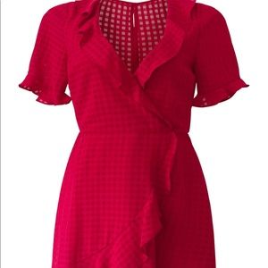 BCBGeneration Ruffled Gingham Dress